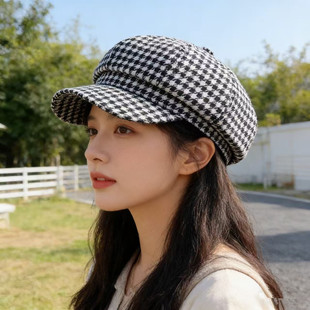 时尚 气质网红英伦 帽子女百搭春夏八角帽女士圆脸春秋保暖潮流韩版