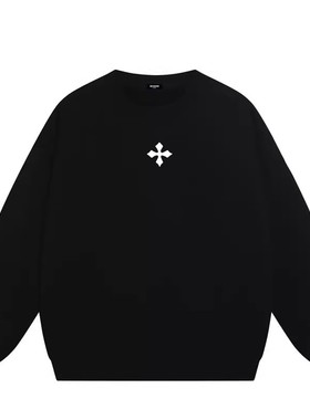 WE11DONE Hopeful潮牌王嘉尔同款美式卫衣男女情侣宽松加绒圆领