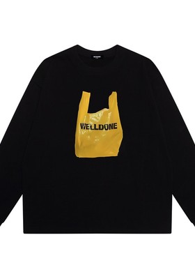 WE11DONE Hopeful潮牌美式卫衣购物袋男女秋冬纯棉情侣高街宽松