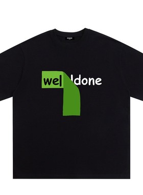 WE11DONE Hopeful潮牌美式短袖t恤百搭夏季纯棉男女宽松情侣半袖