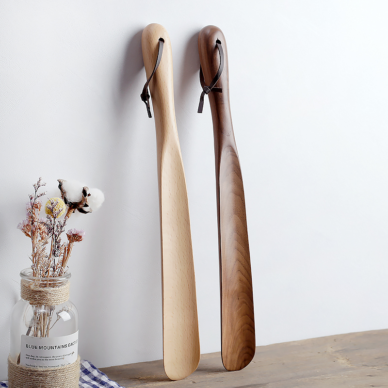 加粗實木鞋拔子彎曲孕婦老人穿鞋