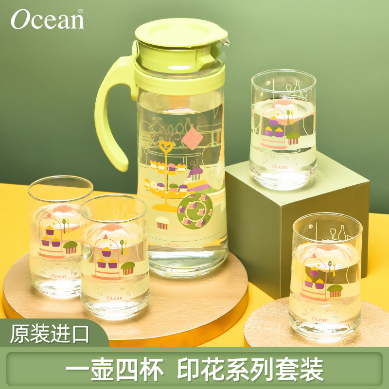 ocean玻璃ins风卡通冷水壶