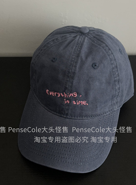 大头怪售一切及时原创自制字母棒球帽女大头围大脸显脸小鸭舌帽男