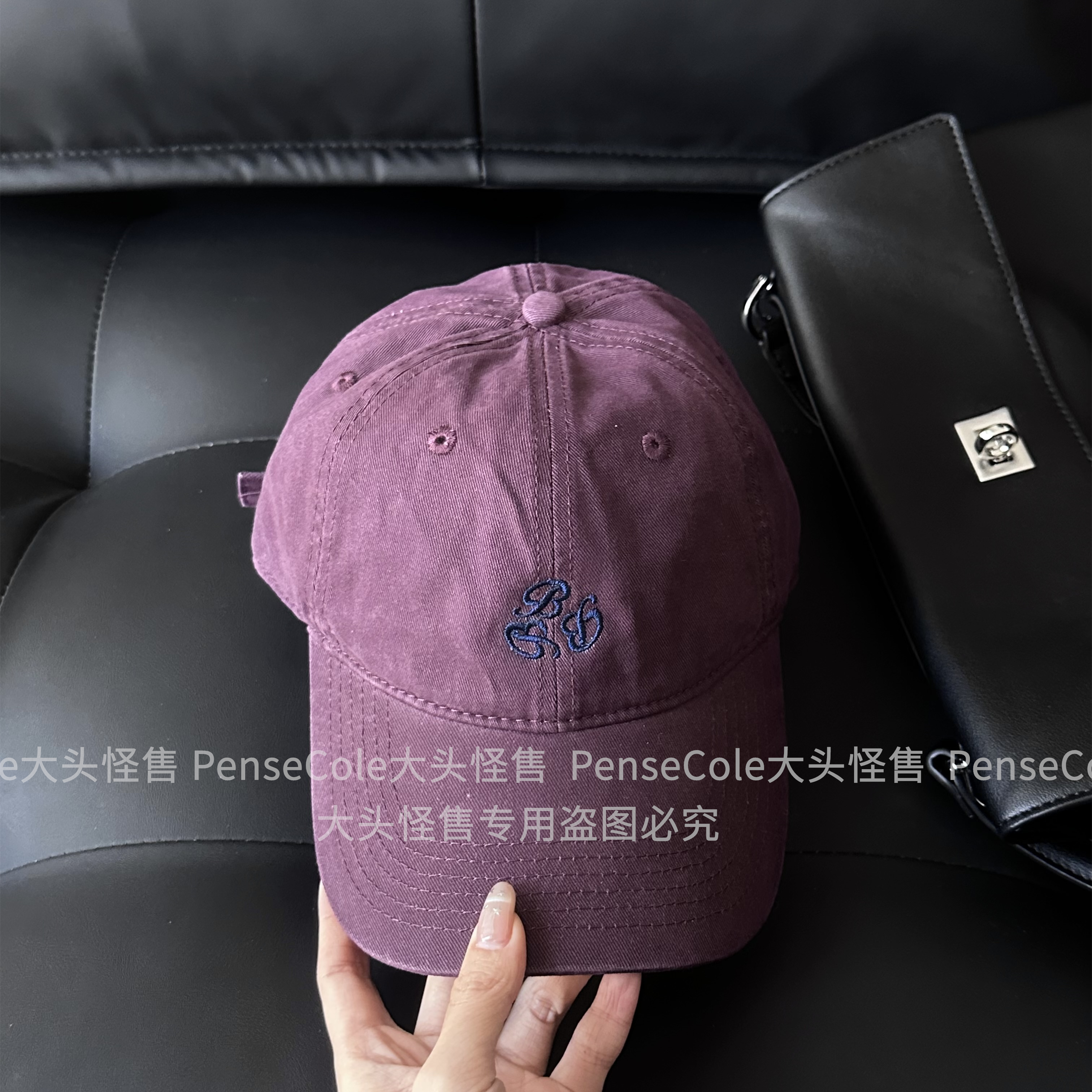 大头怪售高品质自制棒球帽男女ins风情侣刺绣复古字母帽子潮百搭