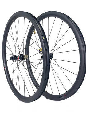 特价碳纤维公路自行车轮组中锁碟刹桶轴700c车圈轮圈顺丰包邮
