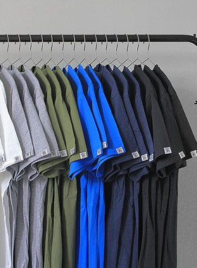 FDSK夏季潮流纯棉纯色圆领情侣短袖T恤男女通用六色