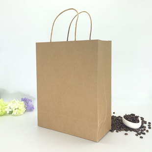 牛皮纸袋手提袋定制咖啡礼盒袋外卖打包袋商用烘焙服装店袋子订制
