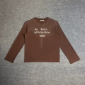 1996 Printed Long Sleeves Chocolate Color