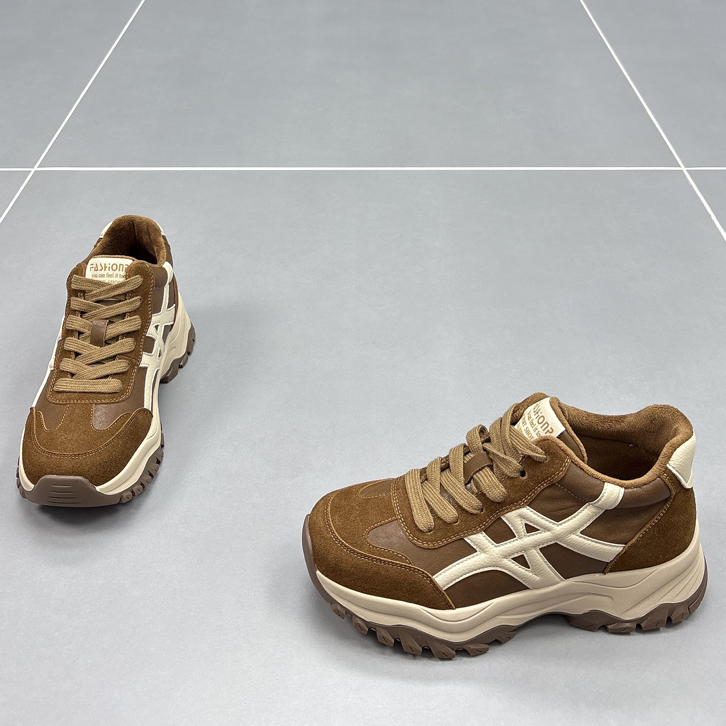 真皮加绒高帮鞋女2025冬季新款