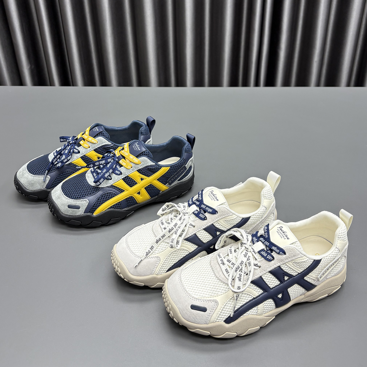 真皮网面阿甘鞋女2025秋季新款