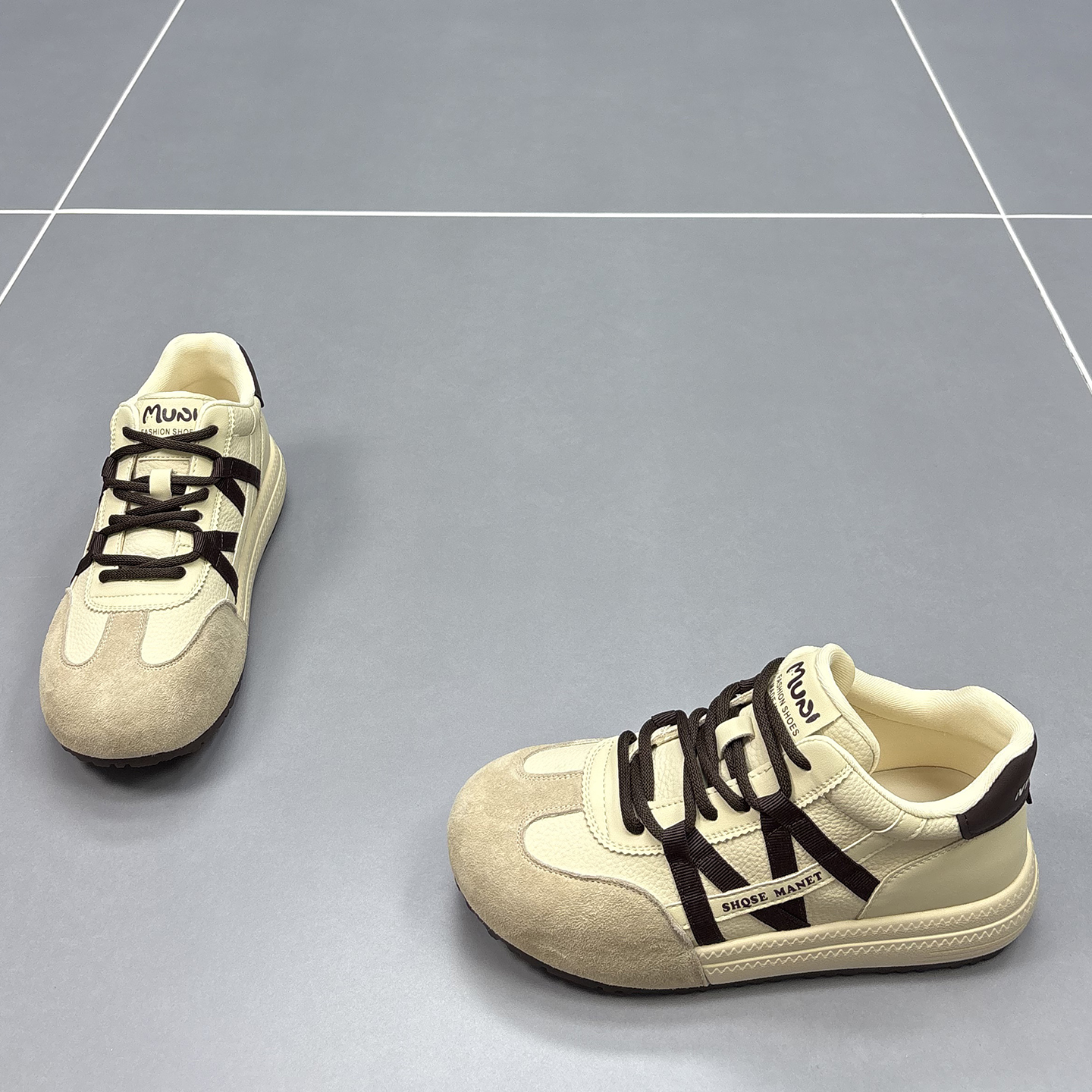 真皮休闲高帮鞋女2025秋季新款