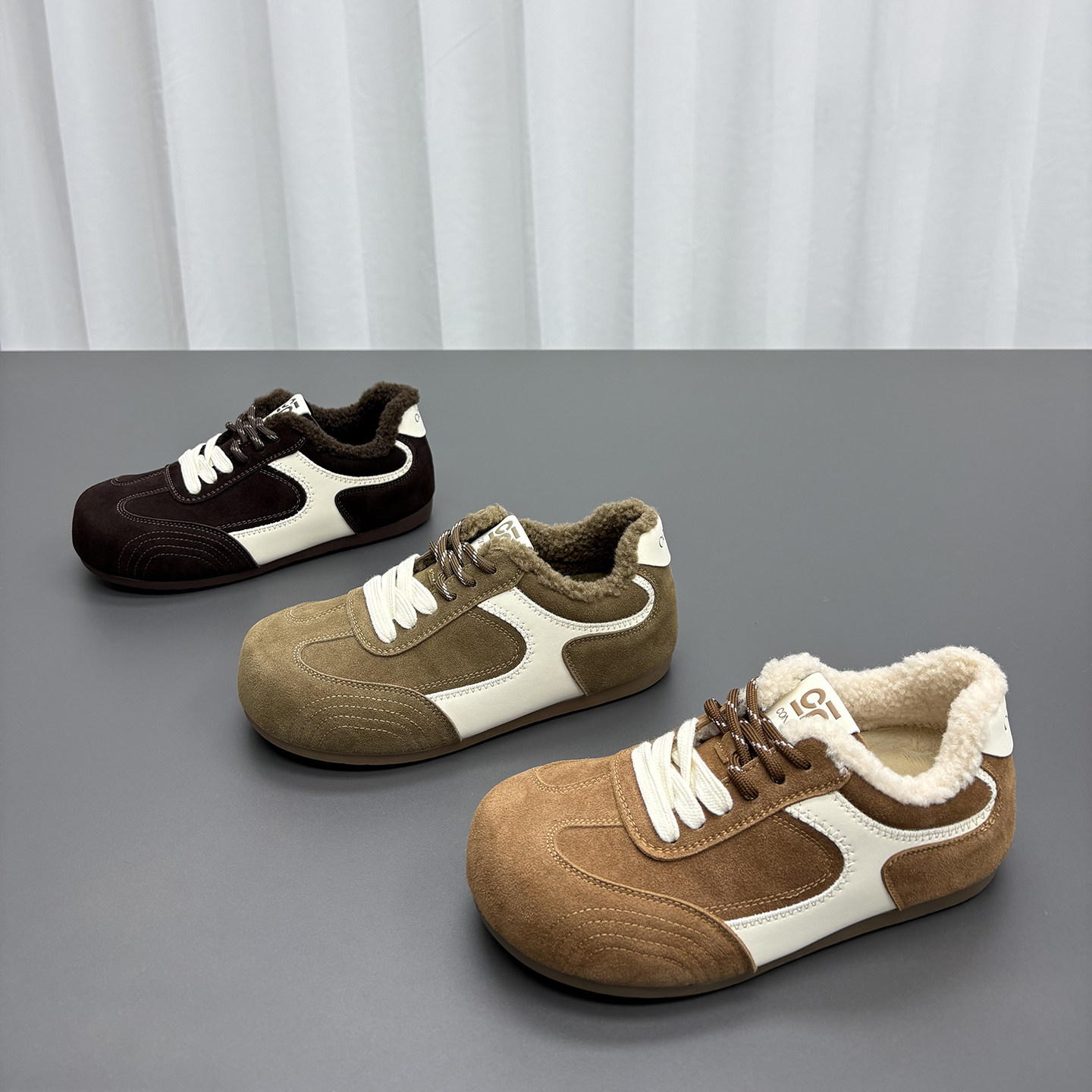 真皮羊毛加绒德训鞋女2025冬季新款厚底内增高加厚保暖运动棉鞋潮,女鞋,德训鞋,淘宝优惠券,粉丝福利购,淘宝优惠卷