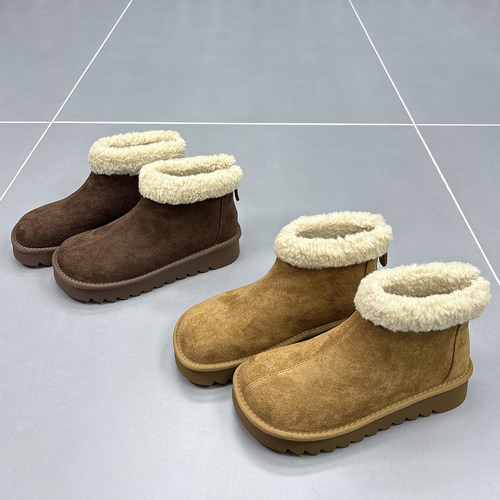羊猄绒羊毛雪地靴女2025冬季新款