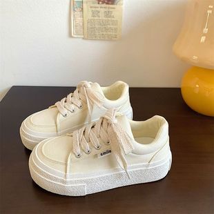 子女學(xué)生ins潮百搭港風(fēng)休閑小白鞋 2023春季 新款 小眾設(shè)計(jì)感帆布鞋