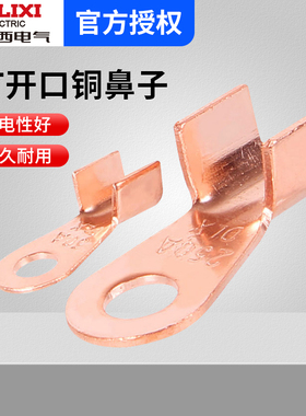 德力西OT-10/30/50/80/100/200/300A 开口铜鼻子接线端子