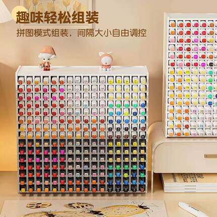 跨境新款儿童马克笔笔筒创意可爱桌面收纳盒大容量带提手拼豆分格