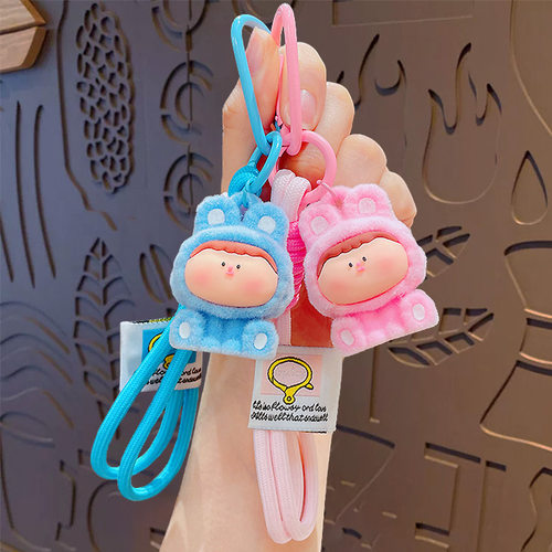 新款卡通植绒阿玛莉莉丝钥匙扣女包包挂件车钥匙链创意小礼品