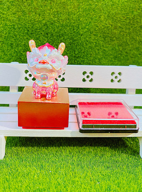 创意吉娃灵兽印章盲盒潮玩纸面印章儿童玩具摆件装饰节日礼品