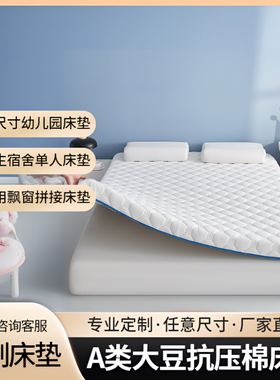 定制大豆纤维床垫儿童小尺寸学生宿舍单人床褥75cm60x150x70x170