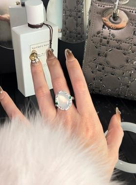 冰晶恋人 戒指女小众设计感高级轻奢精致开口可调节食指戒