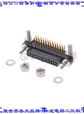 MHDAS2M026YCE11 针座连接器26POS接头2排1.27mm公形插针通孔直角