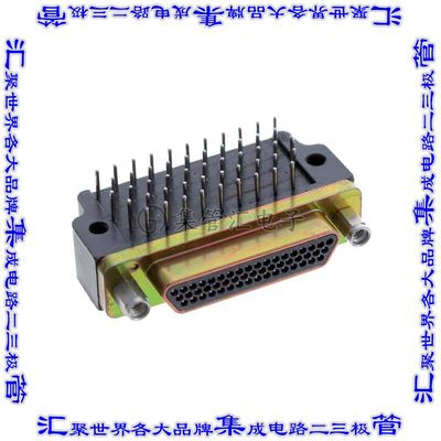 MDM-51PCBRP-L56 连接器51POS插头公引脚3排D-TYPE型通孔直角