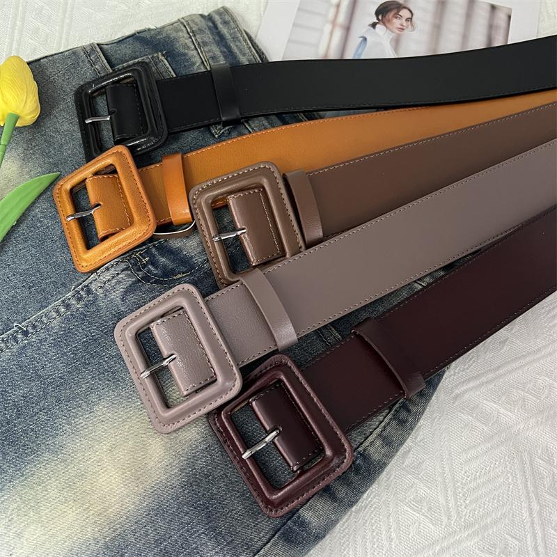 真皮宽腰封女外搭呢大衣腰带收腰西装毛衣装饰配连衣裙子束腰皮带