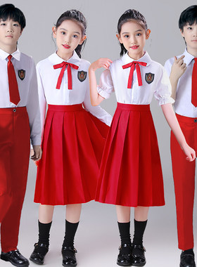 儿童男女红白合唱校服演出服