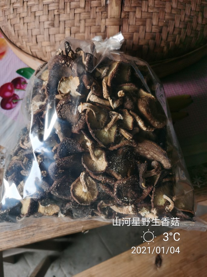 山河星野生香菇金钱菇蘑菇食用菌冬菇干货福建原始森林椴木头 1斤