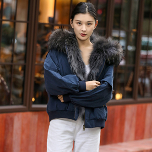 怡家原创2025年新款 海宁皮草轻奢狐狸毛外套女百搭獭兔内胆派克服