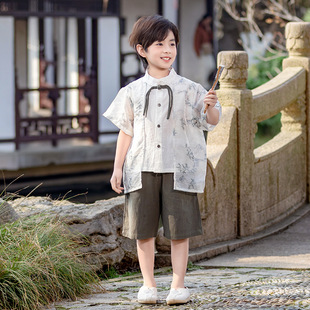男童汉服夏季六一儿童演出服中国风新中式幼儿园毕业班服日常唐装