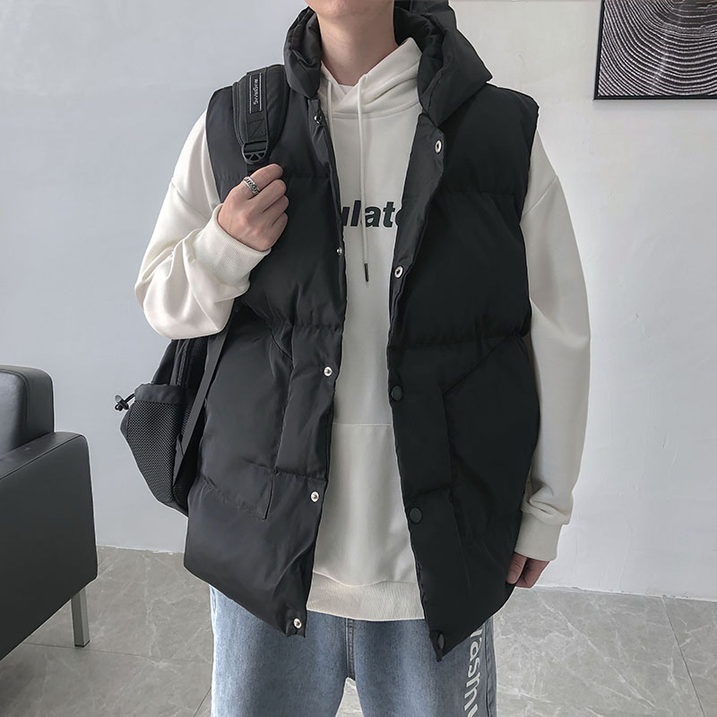 Cotton Jacket Vest men's loose shoulder down cotton vest winter vest fashion jacket jacket