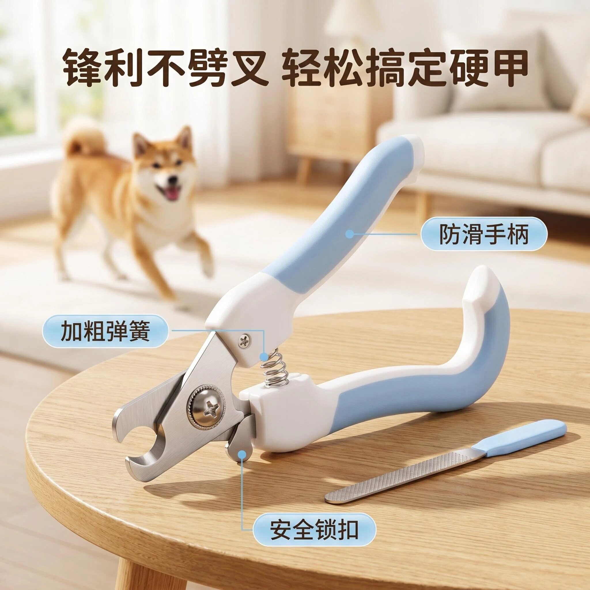 猫狗兔通用防刮防飞溅指甲剪套装
