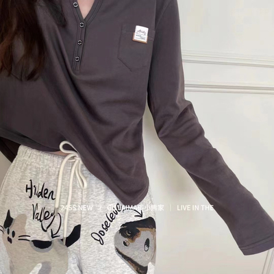 GillAimar女针织棉睡衣套装