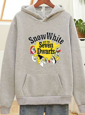 连帽卫衣女秋冬2022新款大码宽松韩版加绒加厚慵懒套头外套ins潮