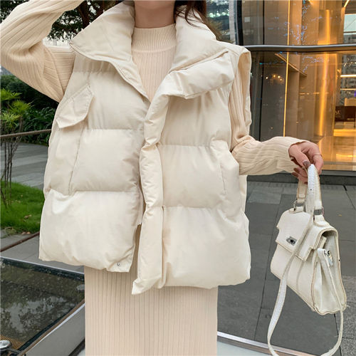2026新款女加厚羽绒棉马甲外套