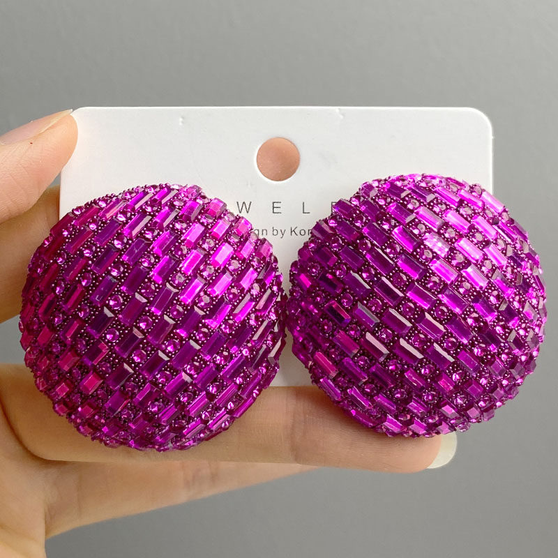 无欧美小众圆球轻奢夸张耳环