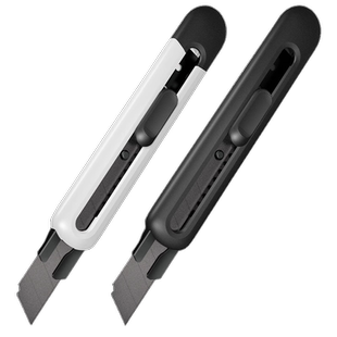 得力黑刃美工刀壁纸刀特弗龙防粘不锈钢裁纸刀手工专用小型快递刀开箱刀60°美术生雕刻小刀削笔刀刀具刀片