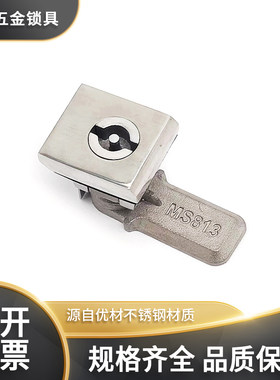 不锈钢五金MS813电气设备威图柜门304不锈钢平面锁方形一字锁直销