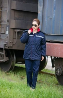 Синий, поликоттон, длина миди