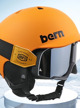 Bern同款专业滑雪头盔单双板滑雪装备护具男女保暖防撞雪盔雪帽子