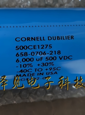 500V6000uF全新USA美国CORNELL DUBILIER电容器 500CE1275 500VDC