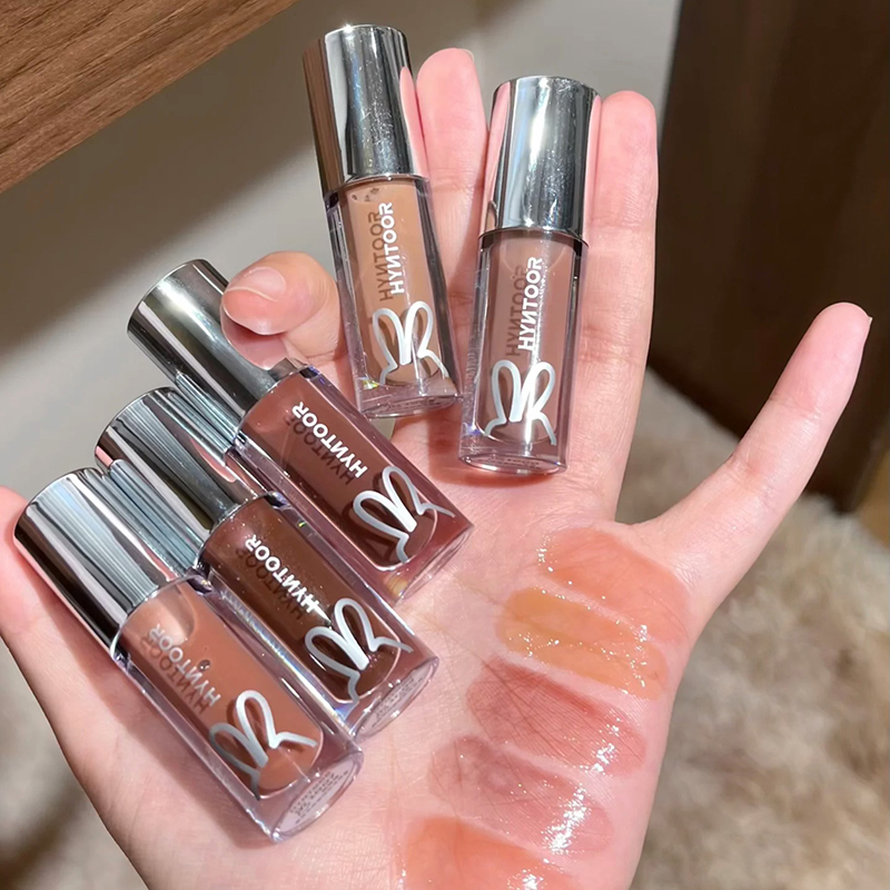 正红1999高透感！HYNTOOR黑兔未来星球唇蜜显色水光亮泽口红女