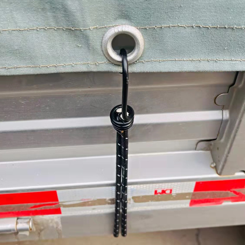 货车三轮雨棚布固定拉绳弹力挂钩捆绑带加粗户外帐篷反光松紧绳扣