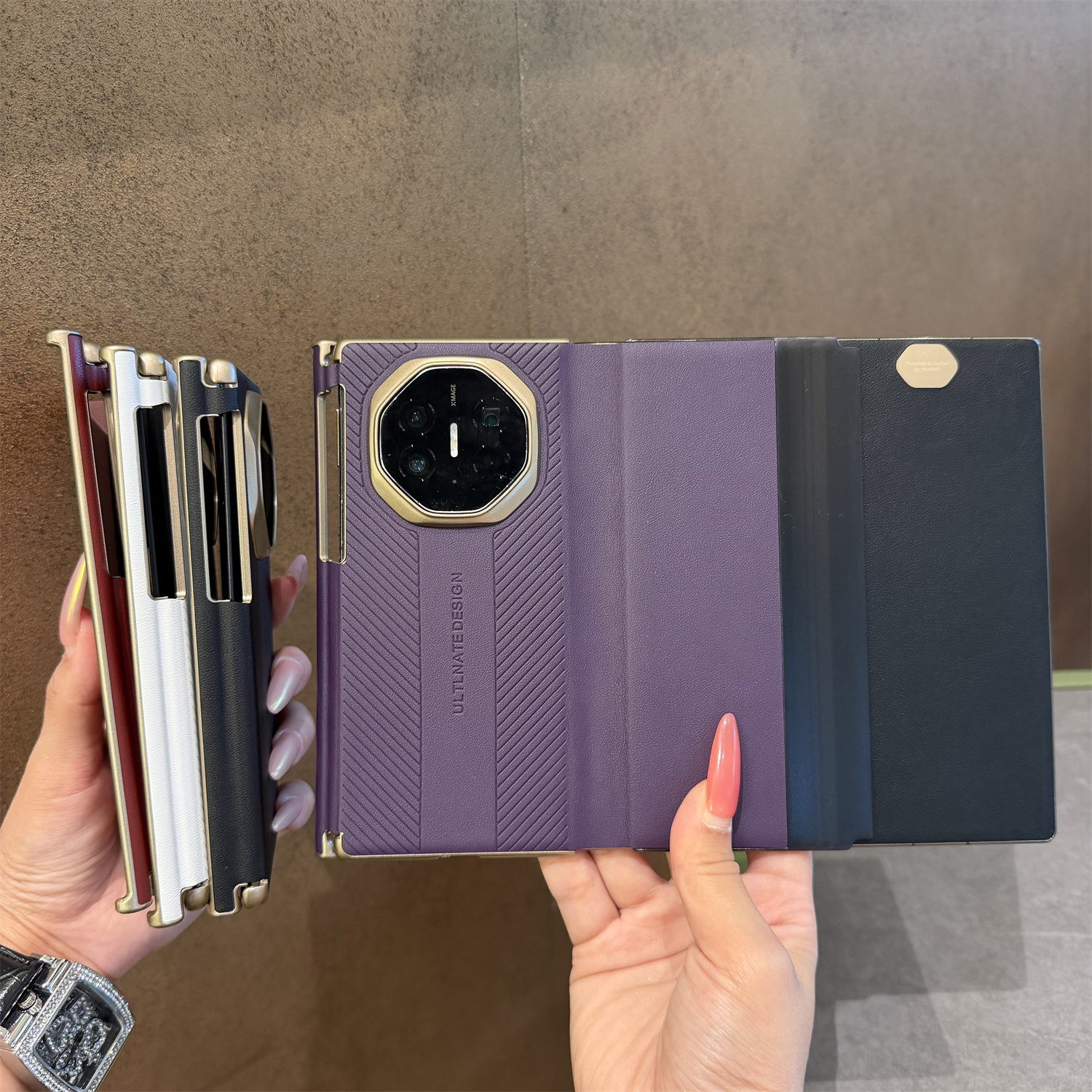 适用于华为XTS三折叠翻盖手机壳