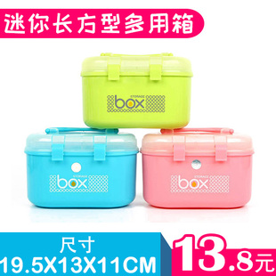 宝宝迷你药箱婴儿收纳箱子小号儿童可爱药品箱手提户外旅行针线盒