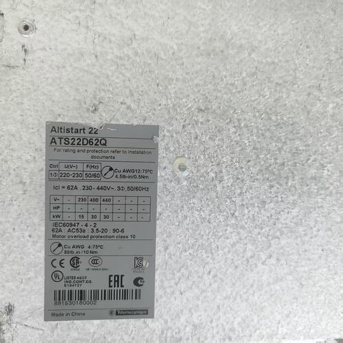 议价软启动器ATS22D62QATS22D47QATS22D75Q