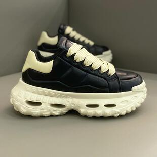 老爹鞋2026春季新款高级感厚底保暖皮面纯色轮胎鞋潮流爆款男鞋