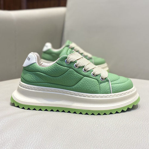 2026春皮面增高防滑厚底老爹鞋男