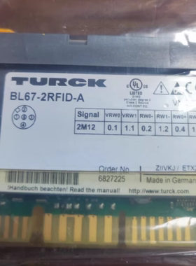 TURCK 图尔克 BL67-2RFID-A 模块 货号：6827225